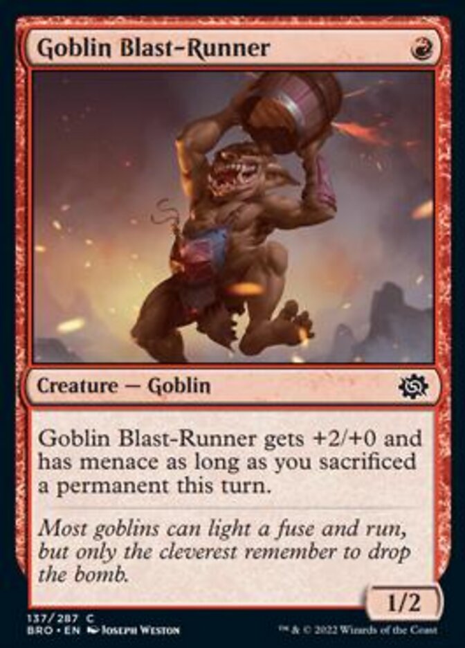 Goblin Blast-Runner [The Brothers' War] | Mindsight Gaming