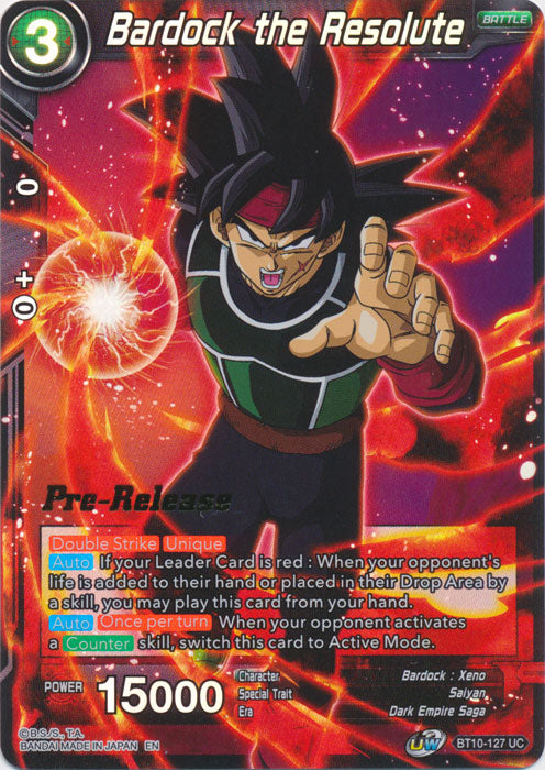 Bardock the Resolute (BT10-127) [Rise of the Unison Warrior Prerelease Promos] | Mindsight Gaming