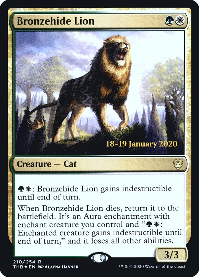 Bronzehide Lion [Theros Beyond Death Prerelease Promos] | Mindsight Gaming