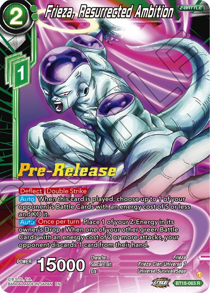 Frieza, Resurrected Ambition (BT18-063) [Dawn of the Z-Legends Prerelease Promos] | Mindsight Gaming