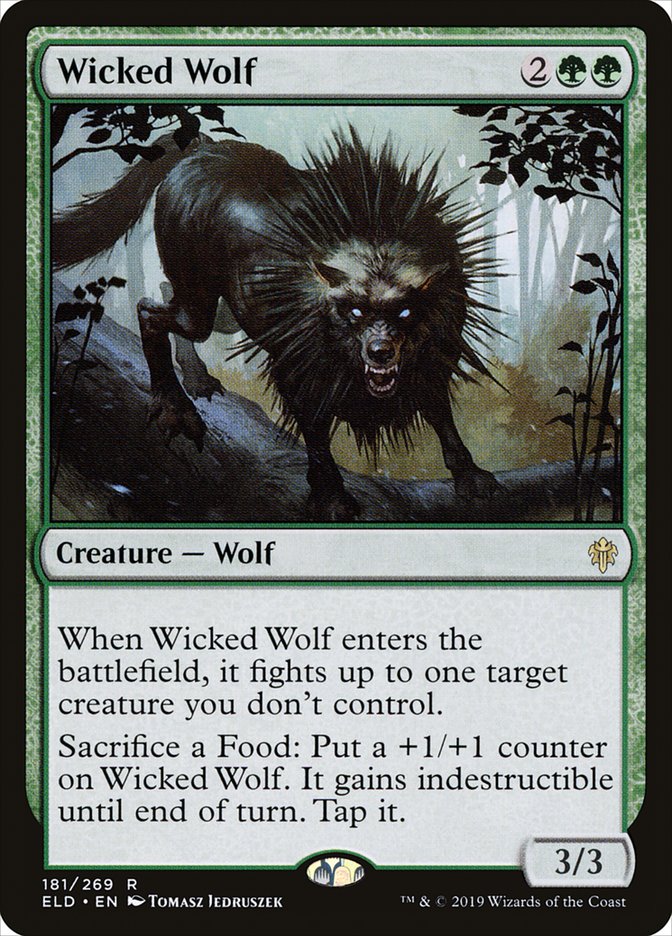 Wicked Wolf [Throne of Eldraine] | Mindsight Gaming