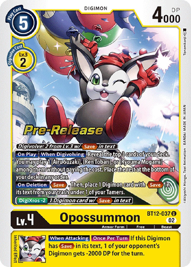Opossummon [BT12-037] [Across Time Pre-Release Cards] | Mindsight Gaming