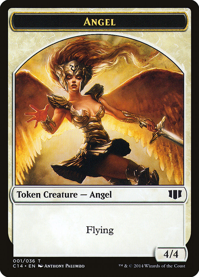 Angel // Cat Double-sided Token [Commander 2014 Tokens] | Mindsight Gaming