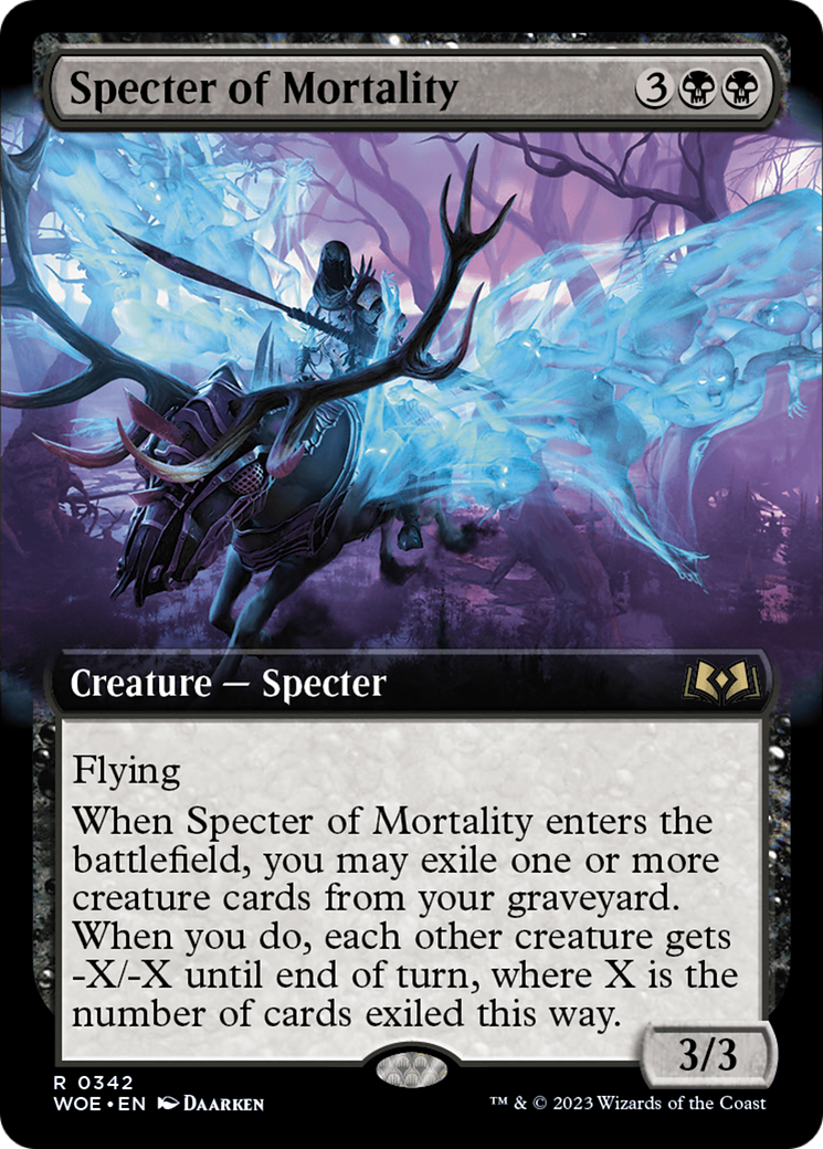 Specter of Mortality (Extended Art) [Wilds of Eldraine] | Mindsight Gaming
