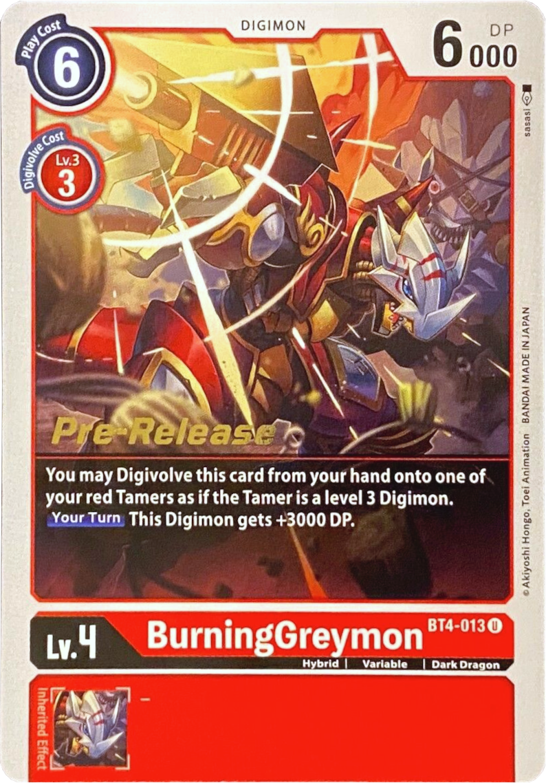 BurningGreymon [BT4-013] [Great Legend Pre-Release Promos] | Mindsight Gaming