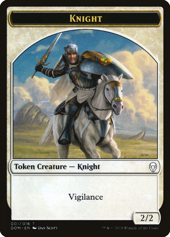 Knight (001/016) [Dominaria Tokens] | Mindsight Gaming