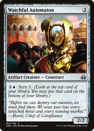 Watchful Automaton [Aether Revolt] | Mindsight Gaming