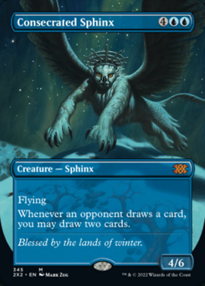 Consecrated Sphinx (Borderless Alternate Art) [Double Masters 2022] | Mindsight Gaming