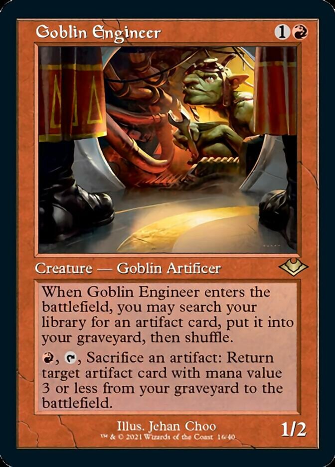 Goblin Engineer (Retro Foil Etched) [Modern Horizons 2] | Mindsight Gaming