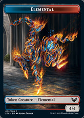 Elemental // Rowan, Scholar of Sparks Emblem Token [Strixhaven: School of Mages Tokens] | Mindsight Gaming