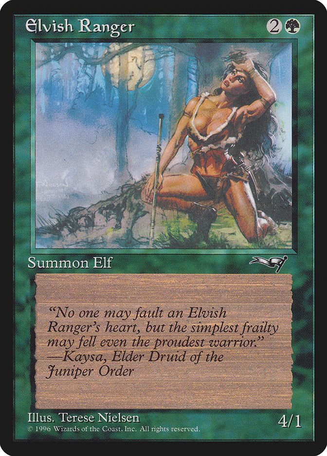 Elvish Ranger (Moon Background) [Alliances] | Mindsight Gaming