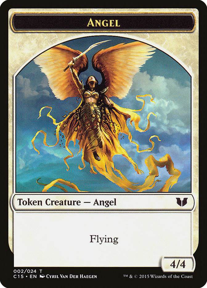 Spirit (022) // Angel Double-Sided Token [Commander 2015 Tokens] | Mindsight Gaming