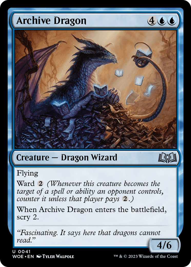 Archive Dragon [Wilds of Eldraine] | Mindsight Gaming