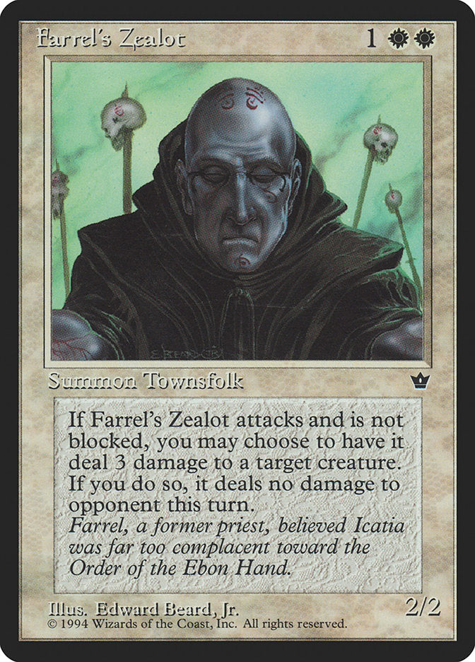 Farrel's Zealot (Edward P. Beard, Jr.) [Fallen Empires] | Mindsight Gaming