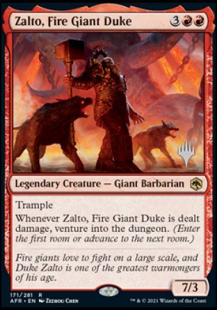 Zalto, Fire Giant Duke (Promo Pack) [Dungeons & Dragons: Adventures in the Forgotten Realms Promos] | Mindsight Gaming