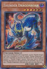 Thunder Dragonroar [MP19-EN169] Prismatic Secret Rare | Mindsight Gaming