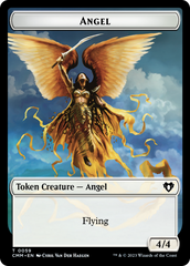 Copy (54) // Angel Double-Sided Token [Commander Masters Tokens] | Mindsight Gaming