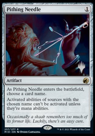 Pithing Needle (Promo Pack) [Innistrad: Midnight Hunt Promos] | Mindsight Gaming