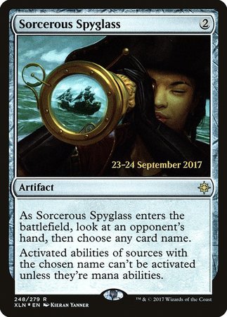 Sorcerous Spyglass [Ixalan Promos] | Mindsight Gaming