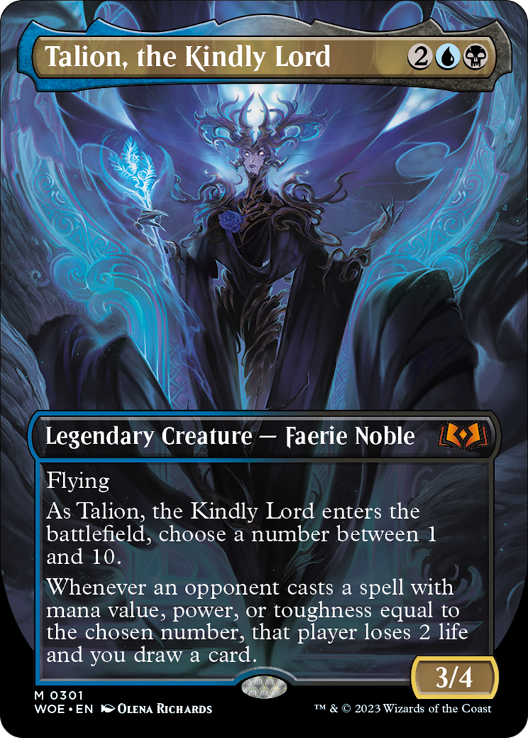 Talion, the Kindly Lord (Borderless Alternate Art) [Wilds of Eldraine] | Mindsight Gaming