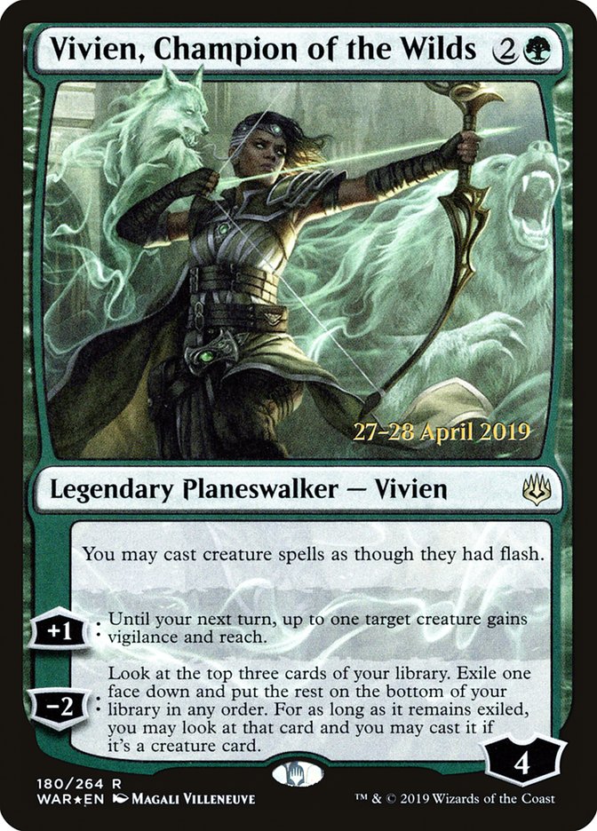 Vivien, Champion of the Wilds  [War of the Spark Prerelease Promos] | Mindsight Gaming