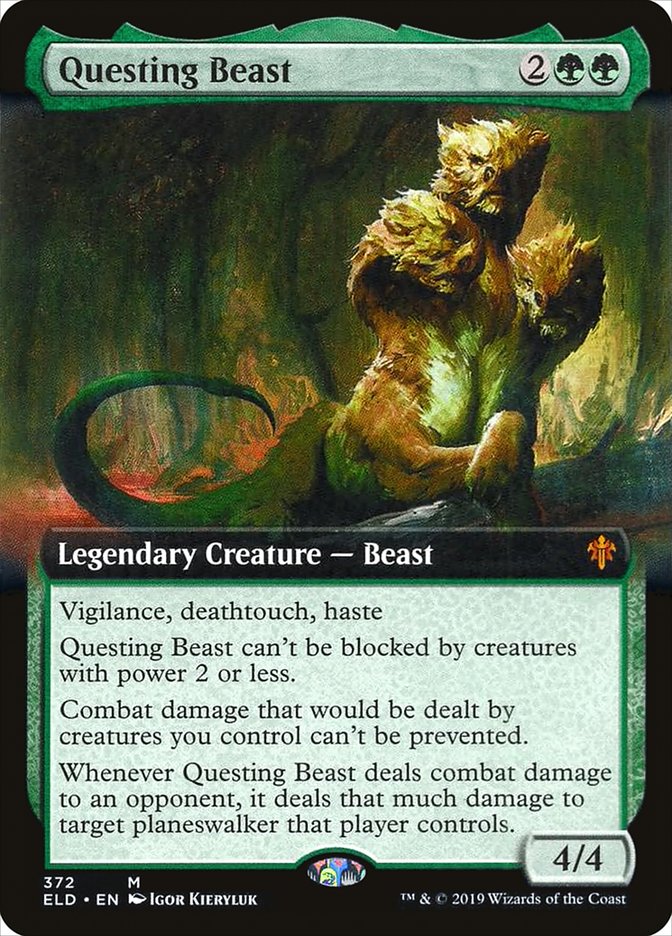 Questing Beast (Extended Art) [Throne of Eldraine] | Mindsight Gaming