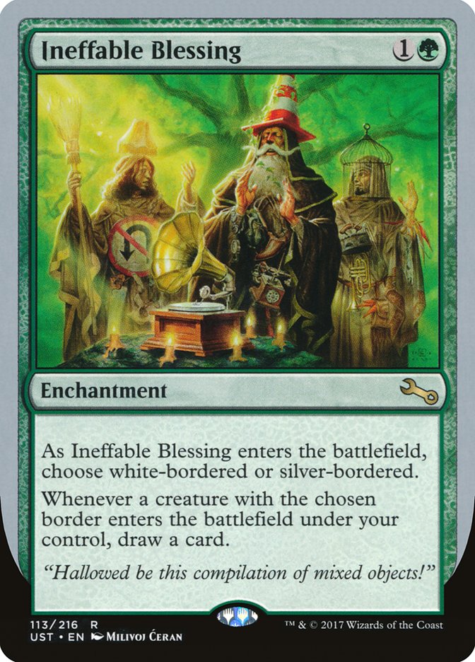 Ineffable Blessing ("choose white-bordered or silver-bordered") [Unstable] | Mindsight Gaming
