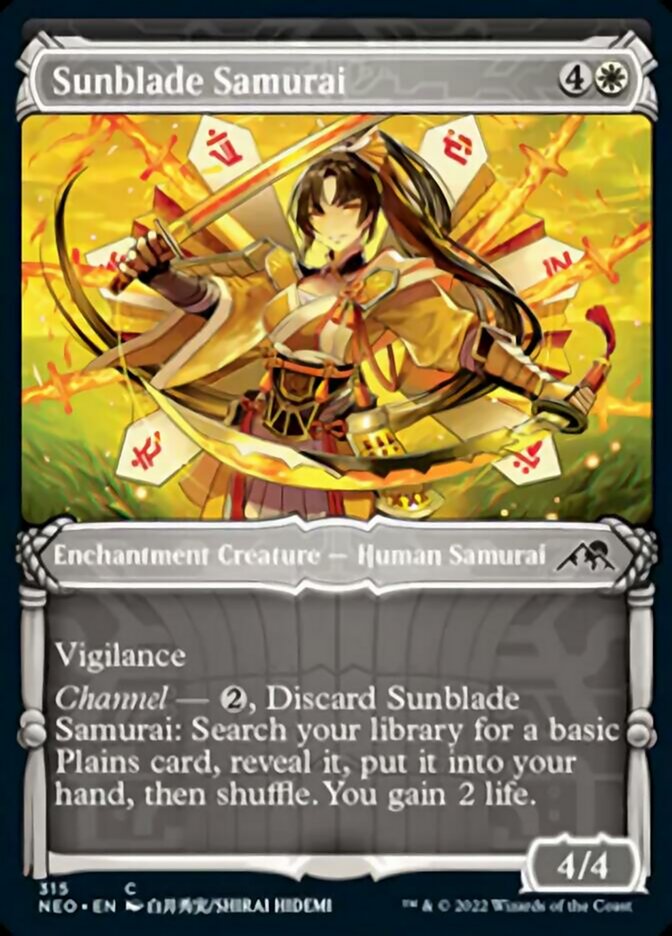 Sunblade Samurai (Showcase Samurai) [Kamigawa: Neon Dynasty] | Mindsight Gaming