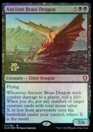 Ancient Brass Dragon [Commander Legends: Battle for Baldur's Gate Prerelease Promos] | Mindsight Gaming