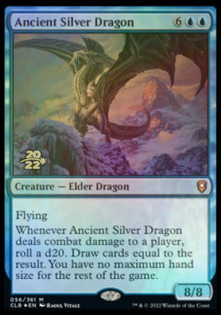 Ancient Silver Dragon [Commander Legends: Battle for Baldur's Gate Prerelease Promos] | Mindsight Gaming
