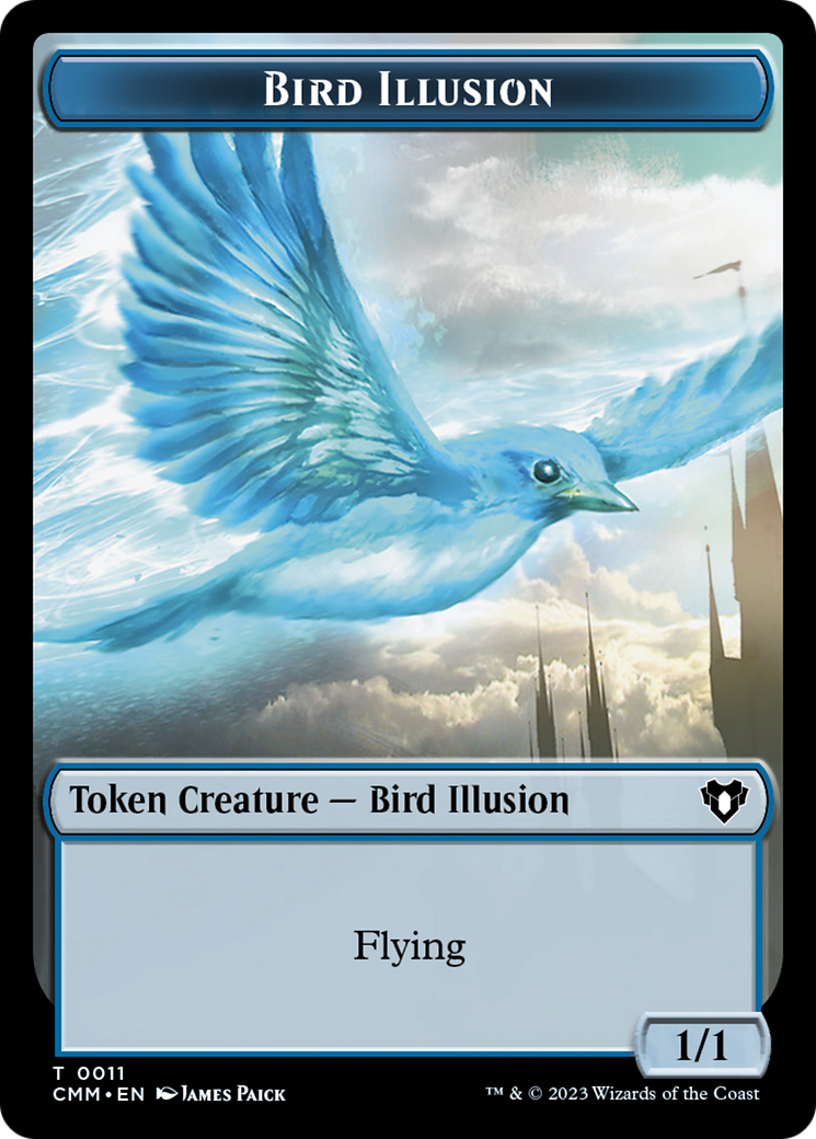 Spirit (0039) // Bird Illusion Double-Sided Token [Commander Masters Tokens] | Mindsight Gaming