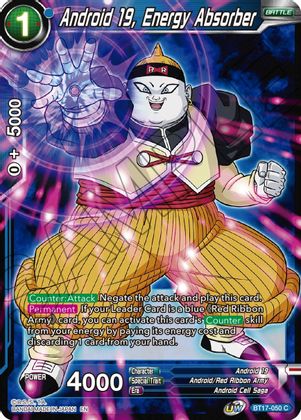 Android 19, Energy Absorber (BT17-050) [Ultimate Squad] | Mindsight Gaming