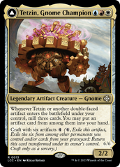 Tetzin, Gnome Champion // The Golden-Gear Colossus [The Lost Caverns of Ixalan Commander] | Mindsight Gaming