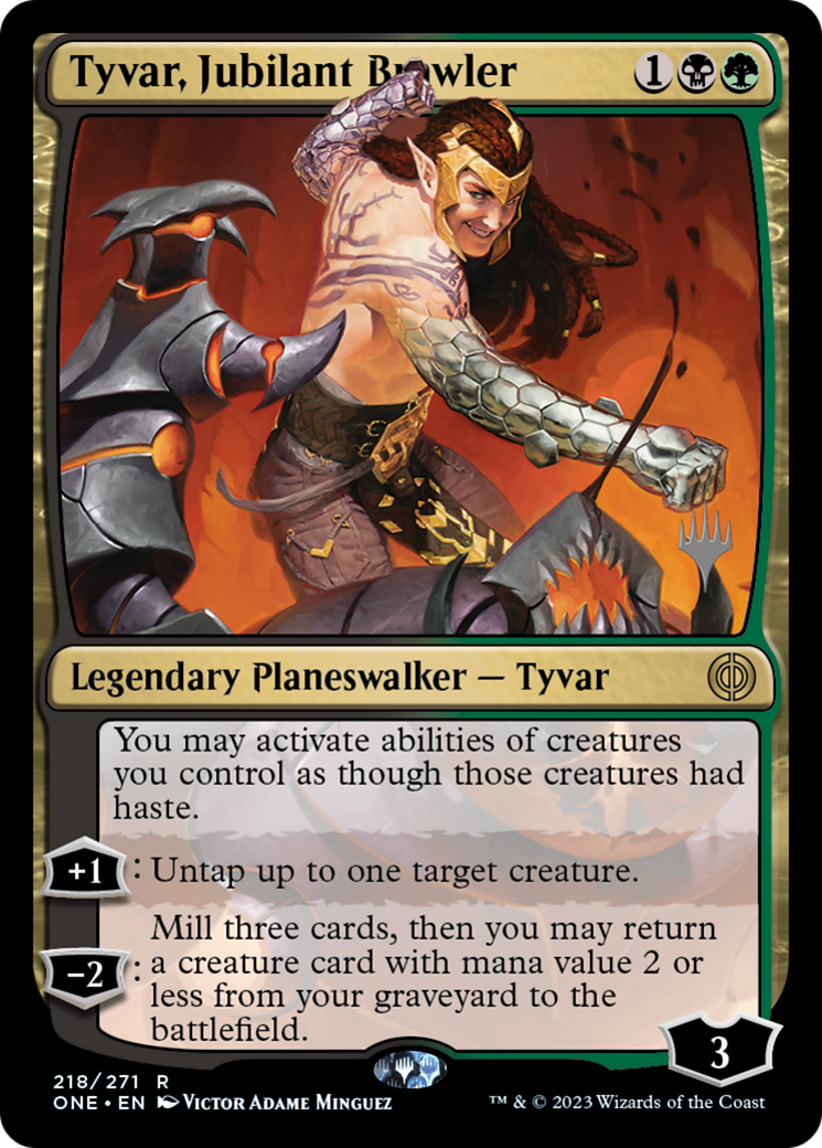 Tyvar, Jubilant Brawler (Promo Pack) [Phyrexia: All Will Be One Promos] | Mindsight Gaming
