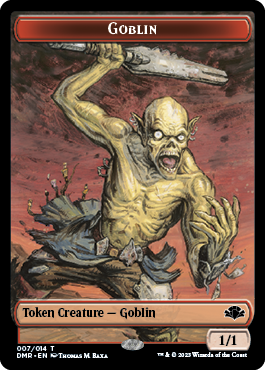 Goblin // Cat (008) Double-Sided Token [Dominaria Remastered Tokens] | Mindsight Gaming