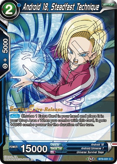 Android 18, Steadfast Technique (Universal Onslaught) [BT9-031] | Mindsight Gaming