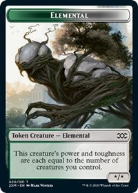 Elemental // Treasure Double-sided Token [Double Masters Tokens] | Mindsight Gaming