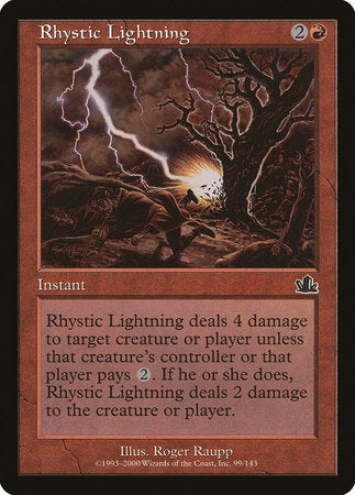 Rhystic Lightning [Prophecy] | Mindsight Gaming