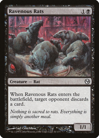 Ravenous Rats [Duels of the Planeswalkers] | Mindsight Gaming