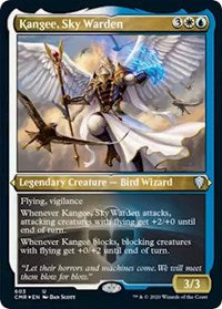Kangee, Sky Warden (Foil Etched) [Commander Legends] | Mindsight Gaming