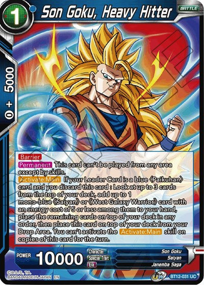 Son Goku, Heavy Hitter [BT12-031] | Mindsight Gaming