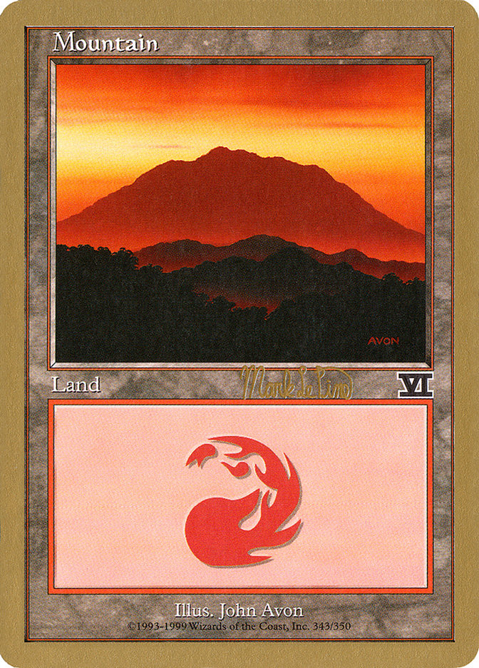 Mountain (mlp346a) (Mark Le Pine) [World Championship Decks 1999] | Mindsight Gaming