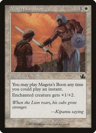 Mageta's Boon [Prophecy] | Mindsight Gaming