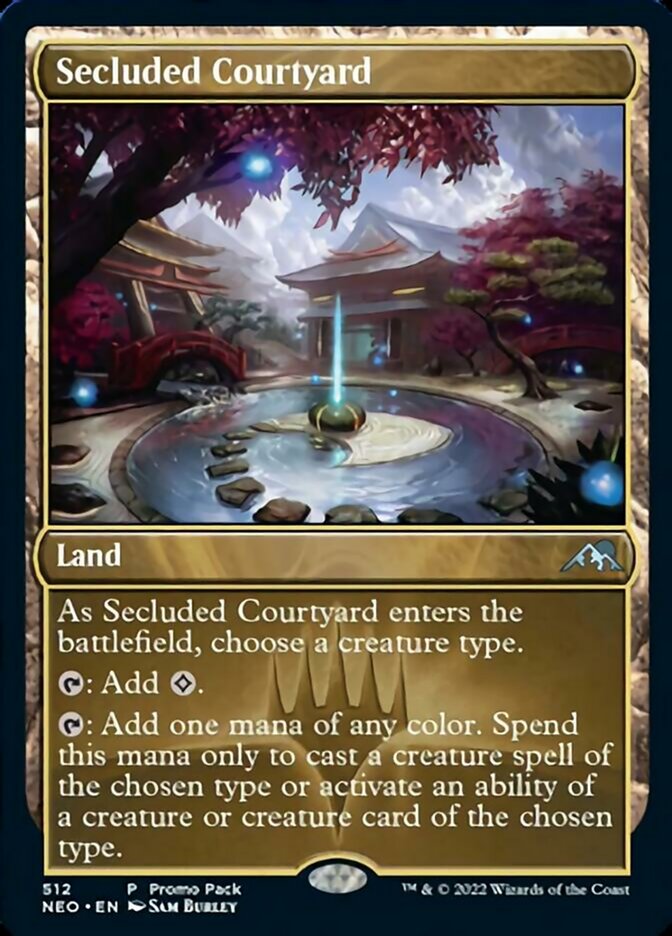 Secluded Courtyard (Promo Pack) [Kamigawa: Neon Dynasty Promos] | Mindsight Gaming