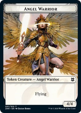 Angel Warrior // Shark Double-sided Token (Challenger 2021) [Unique and Miscellaneous Promos] | Mindsight Gaming