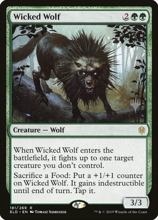 Wicked Wolf (Promo Pack) [Throne of Eldraine Promos] | Mindsight Gaming