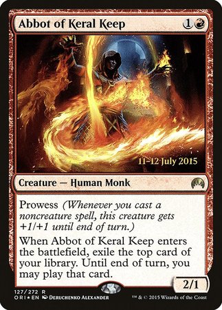 Abbot of Keral Keep [Magic Origins Promos] | Mindsight Gaming
