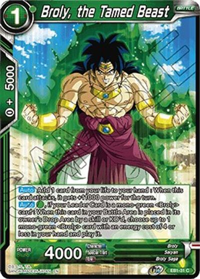Broly, the Tamed Beast (EB1-31) [Battle Evolution Booster] | Mindsight Gaming