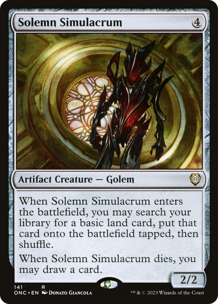 Solemn Simulacrum [Phyrexia: All Will Be One Commander] | Mindsight Gaming