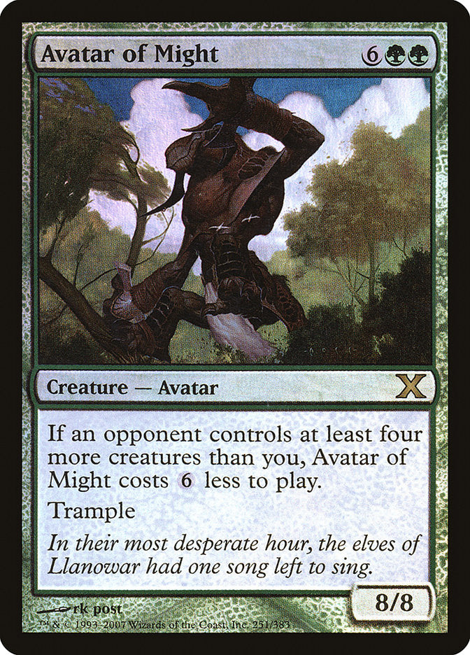 Avatar of Might (Premium Foil) [Tenth Edition] | Mindsight Gaming